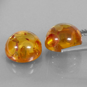  ct natürliche orangefarbener Bernstein-Edelsteine, Transparent, Transparent / Lichtdurchlässig