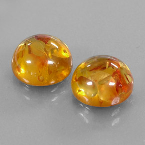  ct natürliche orangefarbener Bernstein-Edelsteine, Transparent, Transparent / Lichtdurchlässig