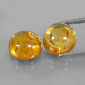  ct natürliche orangefarbener Bernstein-Edelsteine, Transparent, Transparent / Lichtdurchlässig