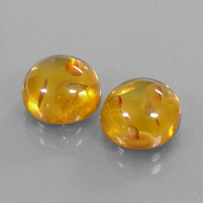  ct natürliche orangefarbener Bernstein-Edelsteine, Transparent, Transparent / Lichtdurchlässig