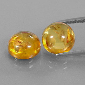  ct natürliche orangefarbener Bernstein-Edelsteine, Transparent, Transparent / Lichtdurchlässig