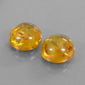  ct natürliche orangefarbener Bernstein-Edelsteine, Transparent, Transparent / Lichtdurchlässig