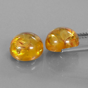  ct natürliche orangefarbener Bernstein-Edelsteine, Transparent, Transparent / Lichtdurchlässig