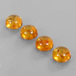  ct natürliche orangefarbener Bernstein-Edelsteine, Transparent, Transparent / Lichtdurchlässig