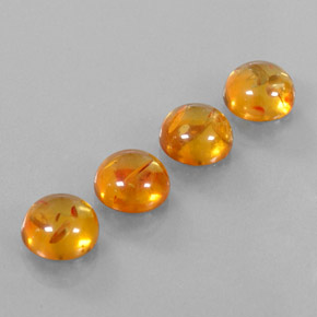  ct natürliche orangefarbener Bernstein-Edelsteine, Transparent, Transparent / Lichtdurchlässig