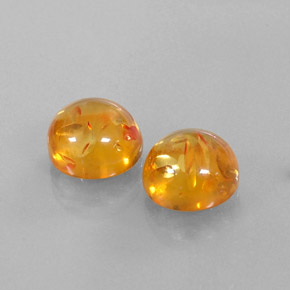  ct natürliche orangefarbener Bernstein-Edelsteine, Transparent, Transparent / Lichtdurchlässig