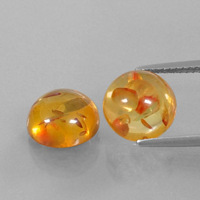  ct natürliche orangefarbener Bernstein-Edelsteine, Transparent, Transparent / Lichtdurchlässig