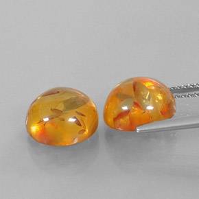 ct natürliche orangefarbener Bernstein-Edelsteine, Transparent, Transparent / Lichtdurchlässig