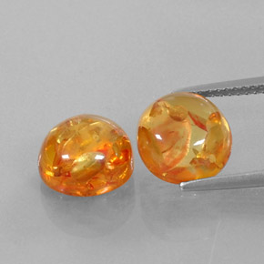  ct natürliche orangefarbener Bernstein-Edelsteine, Transparent, Transparent / Lichtdurchlässig