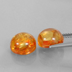  ct natürliche orangefarbener Bernstein-Edelsteine, Transparent, Transparent / Lichtdurchlässig