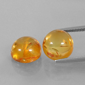  ct natürliche orangefarbener Bernstein-Edelsteine, Transparent, Transparent / Lichtdurchlässig
