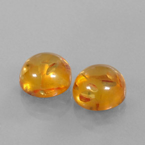  ct natürliche orangefarbener Bernstein-Edelsteine, Transparent, Transparent / Lichtdurchlässig