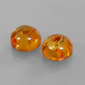  ct natürliche orangefarbener Bernstein-Edelsteine, Transparent, Transparent / Lichtdurchlässig