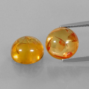  ct natürliche orangefarbener Bernstein-Edelsteine, Transparent, Transparent / Lichtdurchlässig