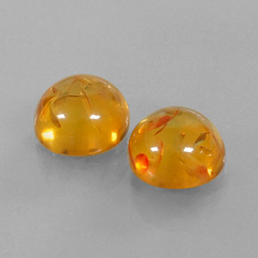  ct natürliche orangefarbener Bernstein-Edelsteine, Transparent, Transparent / Lichtdurchlässig