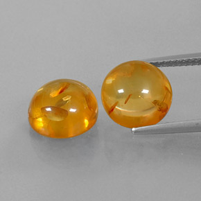 ct natürliche orangefarbener Bernstein-Edelsteine, Transparent, Transparent / Lichtdurchlässig