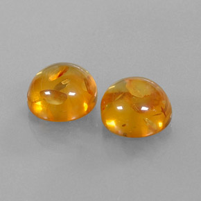  ct natürliche orangefarbener Bernstein-Edelsteine, Transparent, Transparent / Lichtdurchlässig