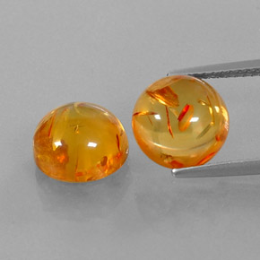  ct natürliche orangefarbener Bernstein-Edelsteine, Transparent, Transparent / Lichtdurchlässig