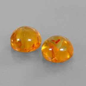  ct natürliche orangefarbener Bernstein-Edelsteine, Transparent, Transparent / Lichtdurchlässig