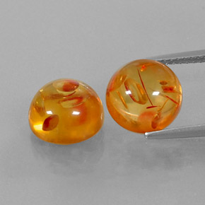  ct natürliche orangefarbener Bernstein-Edelsteine, Transparent, Transparent / Lichtdurchlässig