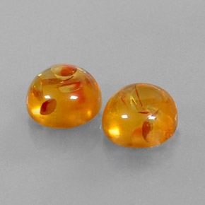  ct natürliche orangefarbener Bernstein-Edelsteine, Transparent, Transparent / Lichtdurchlässig