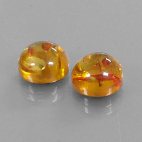  ct natürliche orangefarbener Bernstein-Edelsteine, Transparent, Transparent / Lichtdurchlässig