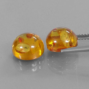  ct natürliche orangefarbener Bernstein-Edelsteine, Transparent, Transparent / Lichtdurchlässig