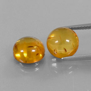  ct natürliche orangefarbener Bernstein-Edelsteine, Transparent, Transparent / Lichtdurchlässig
