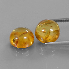  ct natürliche orangefarbener Bernstein-Edelsteine, Transparent, Transparent / Lichtdurchlässig
