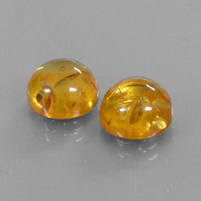 ct natürliche orangefarbener Bernstein-Edelsteine, Transparent, Transparent / Lichtdurchlässig