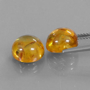  ct natürliche orangefarbener Bernstein-Edelsteine, Transparent, Transparent / Lichtdurchlässig