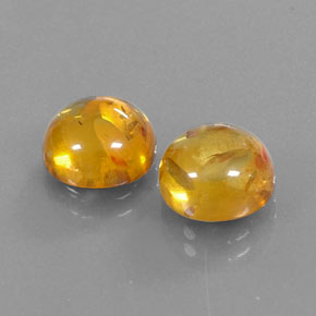  ct natürliche orangefarbener Bernstein-Edelsteine, Transparent, Transparent / Lichtdurchlässig