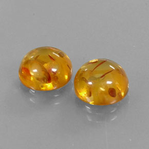 ct natürliche orangefarbener Bernstein-Edelsteine, Transparent, Transparent / Lichtdurchlässig