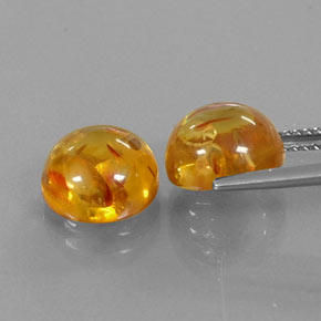 ct natürliche orangefarbener Bernstein-Edelsteine, Transparent, Transparent / Lichtdurchlässig