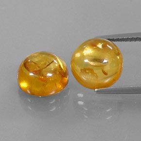  ct natürliche orangefarbener Bernstein-Edelsteine, Transparent, Transparent / Lichtdurchlässig