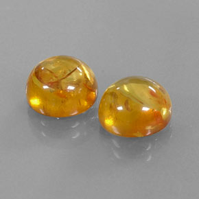  ct natürliche orangefarbener Bernstein-Edelsteine, Transparent, Transparent / Lichtdurchlässig