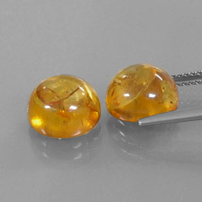  ct natürliche orangefarbener Bernstein-Edelsteine, Transparent, Transparent / Lichtdurchlässig