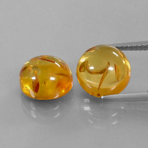  ct natürliche orangefarbener Bernstein-Edelsteine, Transparent, Transparent / Lichtdurchlässig