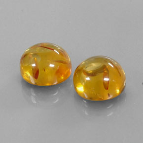  ct natürliche orangefarbener Bernstein-Edelsteine, Transparent, Transparent / Lichtdurchlässig