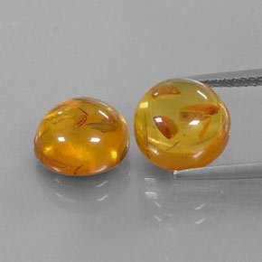  ct natürliche orangefarbener Bernstein-Edelsteine, Transparent, Transparent / Lichtdurchlässig