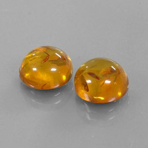  ct natürliche orangefarbener Bernstein-Edelsteine, Transparent, Transparent / Lichtdurchlässig