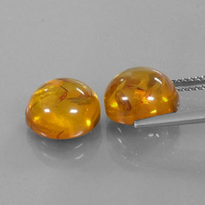  ct natürliche orangefarbener Bernstein-Edelsteine, Transparent, Transparent / Lichtdurchlässig