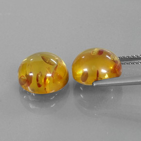  ct natürliche orangefarbener Bernstein-Edelsteine, Transparent, Transparent / Lichtdurchlässig