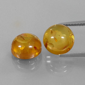  ct natürliche orangefarbener Bernstein-Edelsteine, Transparent, Transparent / Lichtdurchlässig