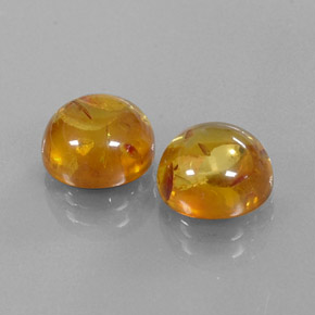 ct natürliche orangefarbener Bernstein-Edelsteine, Transparent, Transparent / Lichtdurchlässig
