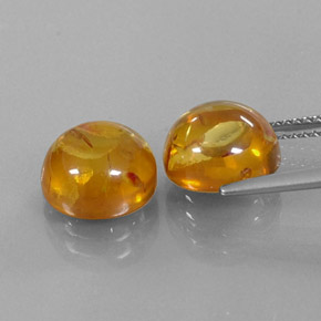  ct natürliche orangefarbener Bernstein-Edelsteine, Transparent, Transparent / Lichtdurchlässig