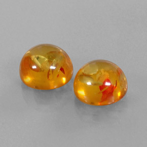  ct natürliche orangefarbener Bernstein-Edelsteine, Transparent, Transparent / Lichtdurchlässig