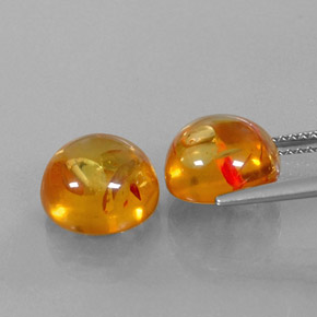  ct natürliche orangefarbener Bernstein-Edelsteine, Transparent, Transparent / Lichtdurchlässig
