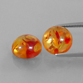  ct natürliche orangefarbener Bernstein-Edelsteine, Transparent, Transparent / Lichtdurchlässig
