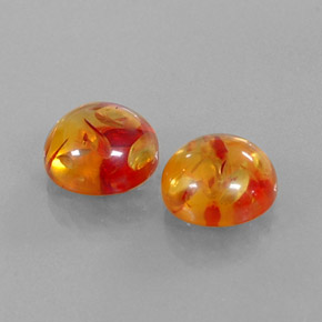  ct natürliche orangefarbener Bernstein-Edelsteine, Transparent, Transparent / Lichtdurchlässig